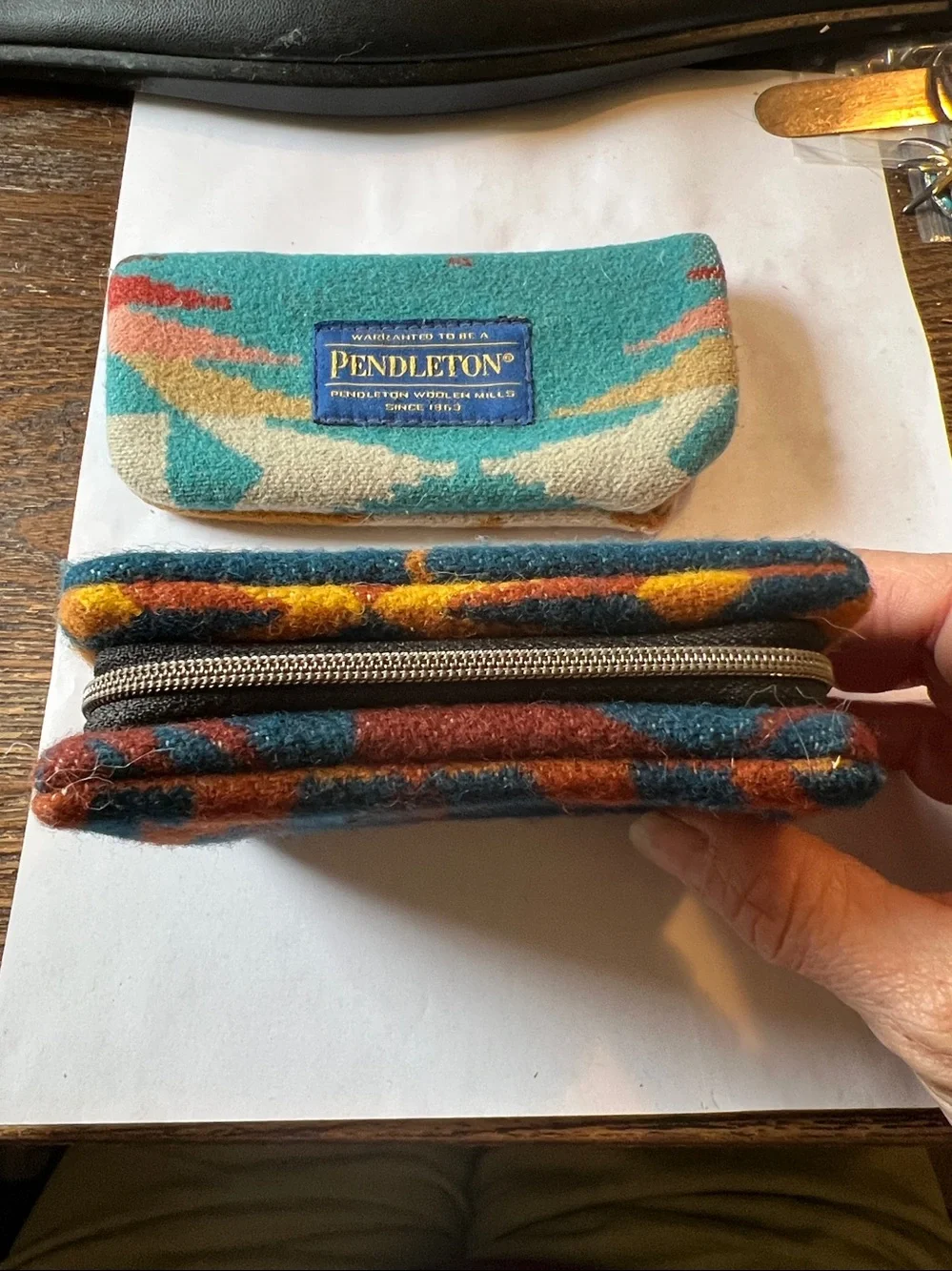 Pendleton wallet and eyeglass case
